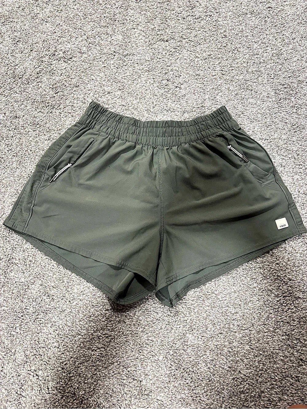 Vuori Daily Track Short Women's Athletic Shorts in Green